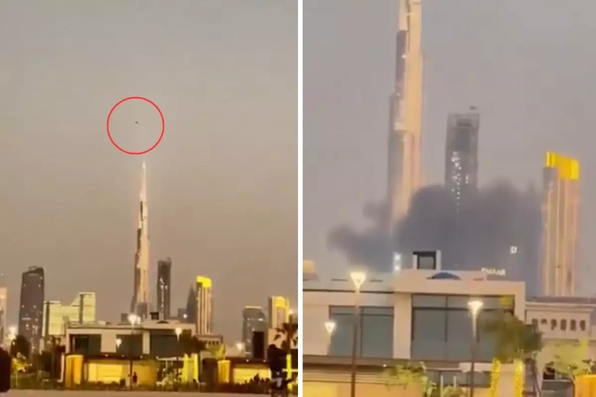 Burj Khalifa Yakınlarında Füze İddiası: Dubai’de Kameralara Yansıyan Anlar Gündemde